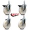Service Caster 5'' Nylon Wheel Swivel 7/8'' Square Stem Caster Set 2 Brakes, 4PK SCC-SQ20S514-NYS-PLB-78-2-S-2 - alternate 4